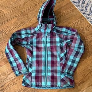 The North Face Plaid Ski Jacket - Blue and Purple